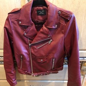 Red biker jacket